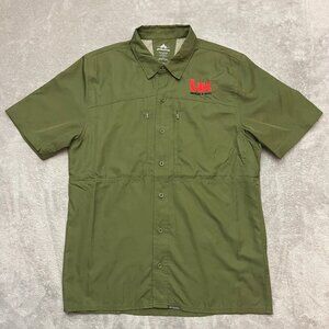 PNUMA Outdoors Green Button Vented 2 Hidden Pocket H&K Men's M Shooting Shirt  S